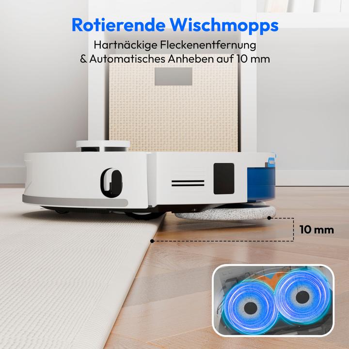 Produktbild Medion Saug- und Wischroboter MD 12039 X55 SW+ Grau/Weiss (10000 Pa)