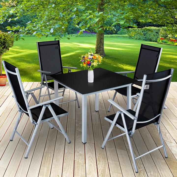 Produktbild Casaria Sitzgruppe 5tlg. (90 x 90 x 75 cm)