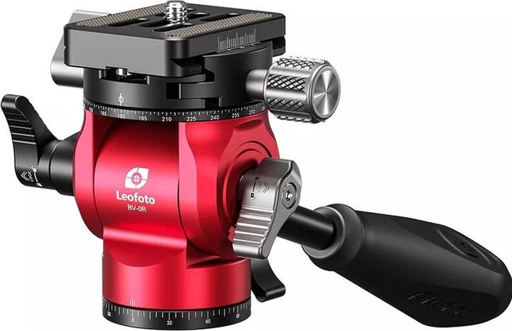 Leofoto BV-0R Red Mini Fluid Head (2-Wege-Neiger, Videokopf)