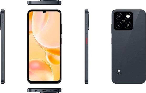 Actual product image ZTE Smartphone BLADE A55 4 GB RAM 128 GB Black (128 GB, Starry Black, 6.75", Dual SIM, 4G)