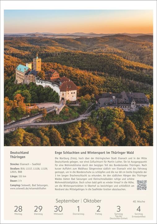 Produktbild Harenberg Campinglust Wochen-Kulturkalender 2026 - 53 unvergessliche Touren (Spezial)