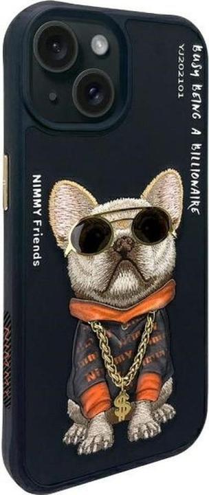 Actual product image Audi Nimmy case iPhone 15 6.1" black Glasses Cool Dog (Apple iPhone 15)