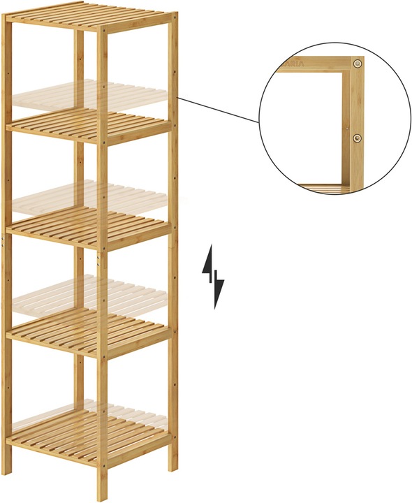 Actual product image Casaria Standing shelf (140 x 33 x 33 cm)