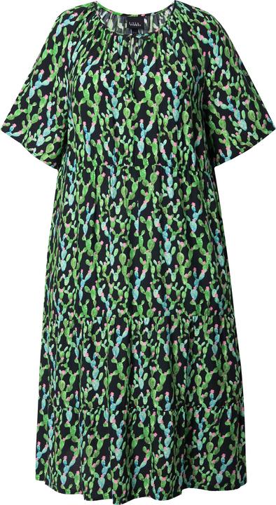 Produktbild Ulla Popken Midikleid, A-Linie, Tunika-Ausschnitt, Halbarm (50, 52)