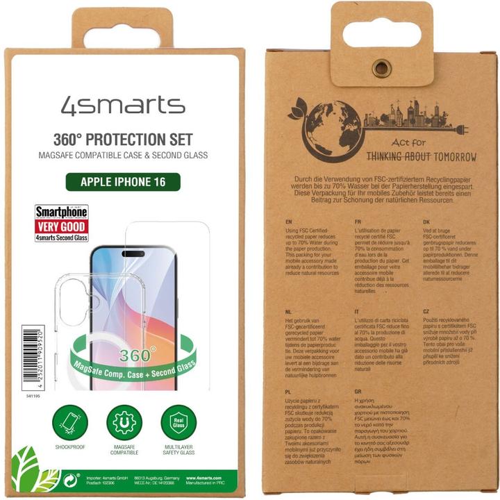 Productafbeelding 4smarts 360° premium beschermingsset (1 Stuk, Apple iPhone 16)