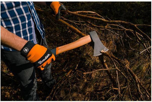 Actual product image Bradas Universal axe, wooden handle, length: 710 mm, 1.25 kg