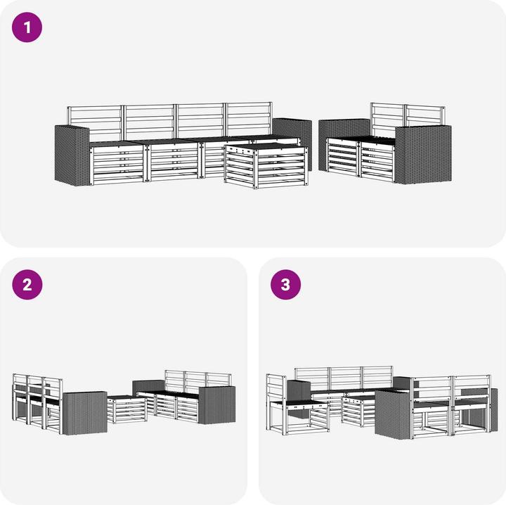 Produktbild vidaXL Outdoor-Sofa