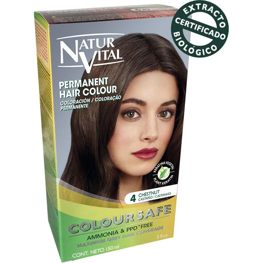 Thumbnail - Naturaleza Y Vida, Haarfarbe, COLOURSAFE tinte permanente #4-castaño 150 ml (4)