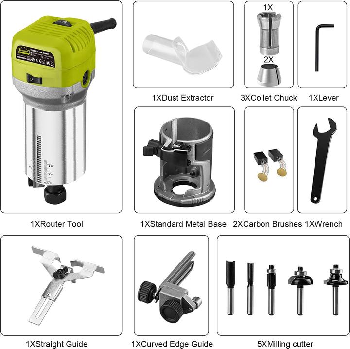 Image du produit Dewinner Défonceuse, 710W avec accessoires