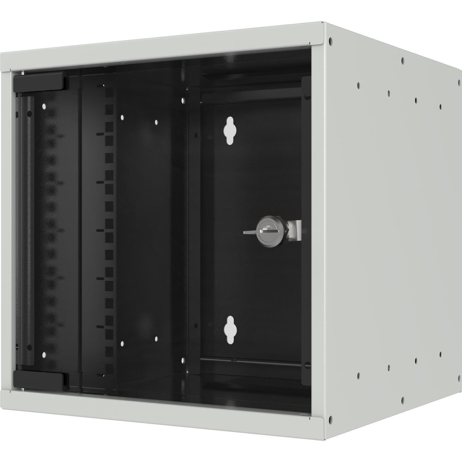 EFB Elektronik EFB 10" Wandgehäuse 4HE, Tiefe 300mm 1-teilig, RAL7035 (10 Zoll Rack), Serverschrank, Grau