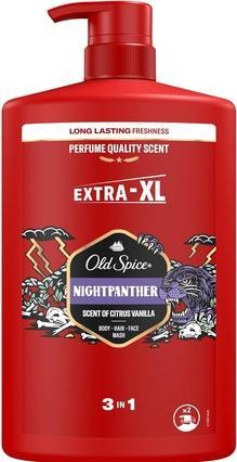 Old Spice Shampooing & Body Wash Night Panther Shampooing pour cheveux (1000 ml, Shampoing liquide)