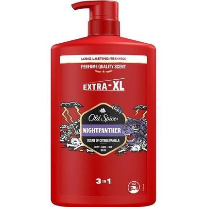 Old Spice, Shampoo, Shampoo & Body Wash Night Panther Haarshampoo (1000 ml, Flüssiges Shampoo)