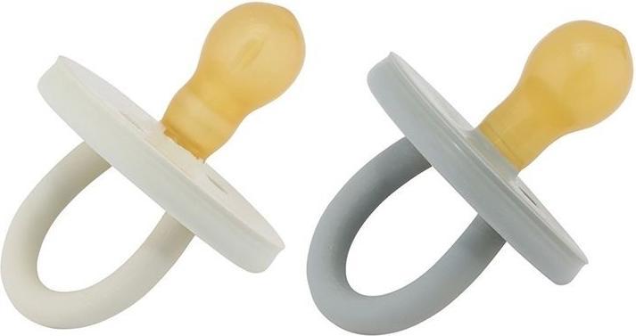 Actual product image Hevea Bumi bébé natural rubber soother 2-pack, Dove Grey & Sage, round (3-36 months) (2 x, 3 - 36 M.)