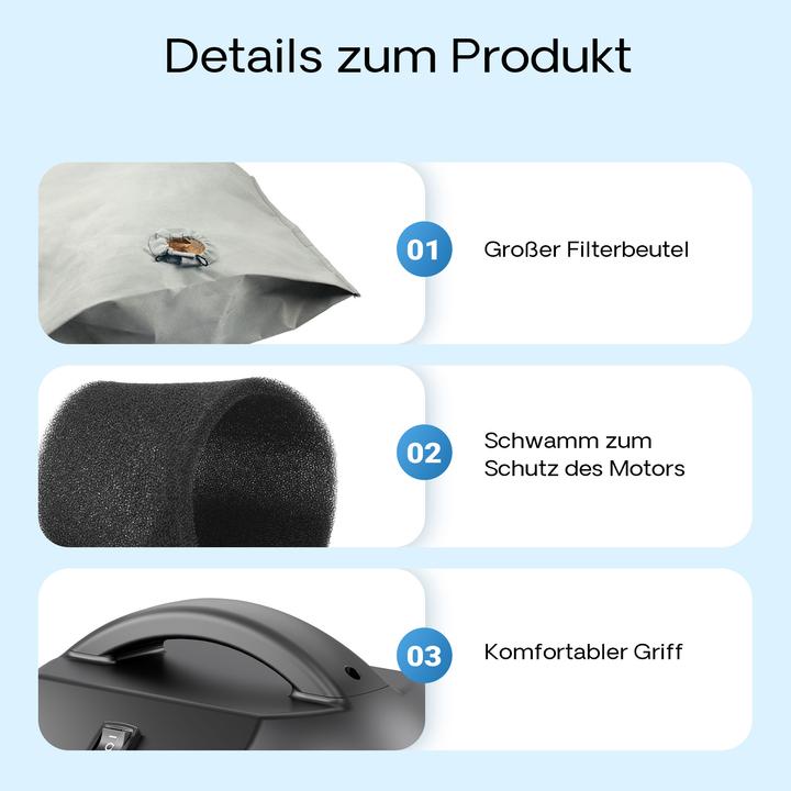 Image du produit Wiltec Teichsauger Schlammsauger Teichschlammsauger 1400W
