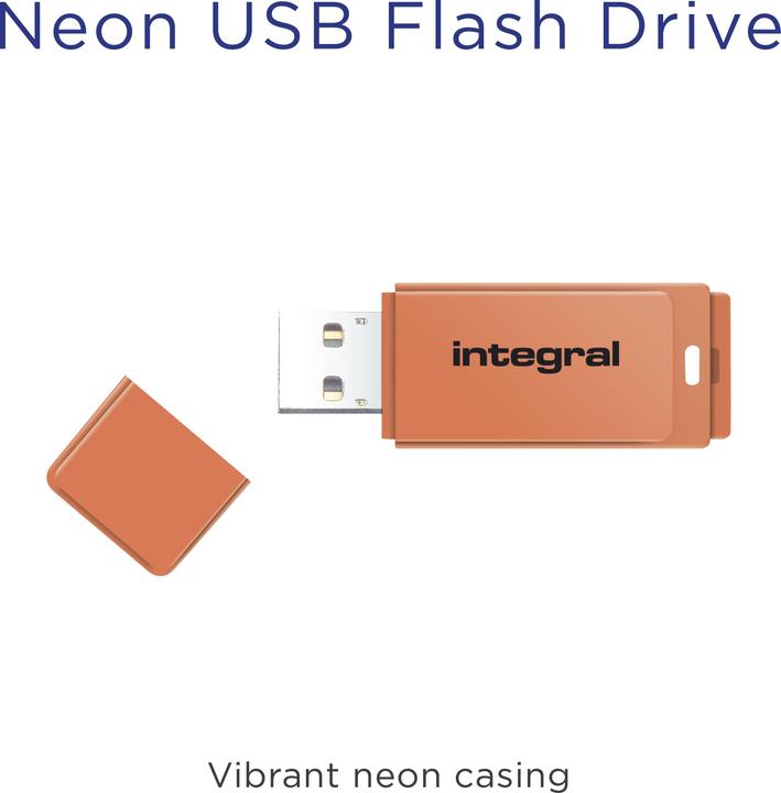 Actual product image Just Integral Neon - USB Flash Drive - 32 GB - USB 2.0 (32 GB, USB-A)