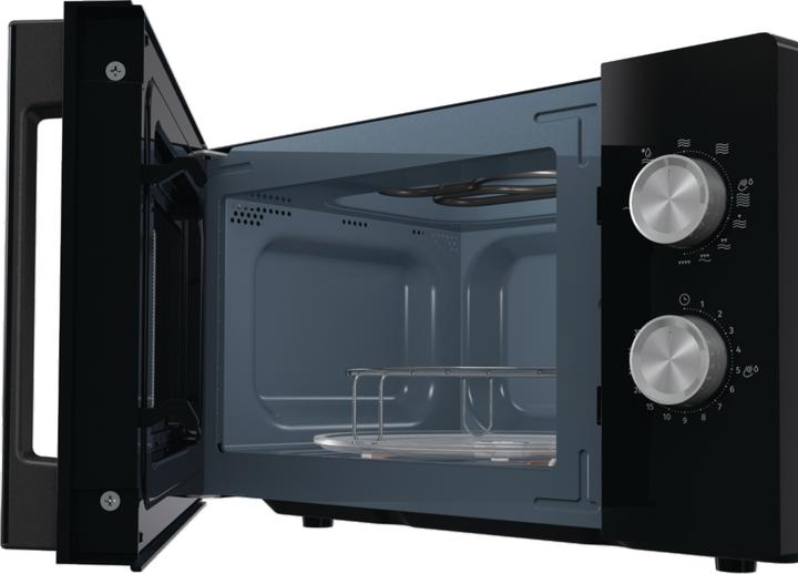 Actual product image Gorenje MO20E2BH Microwave Oven, Free Standing, Capacity 20 L, Power 800 W, No Ddisplay, Black (20 l)