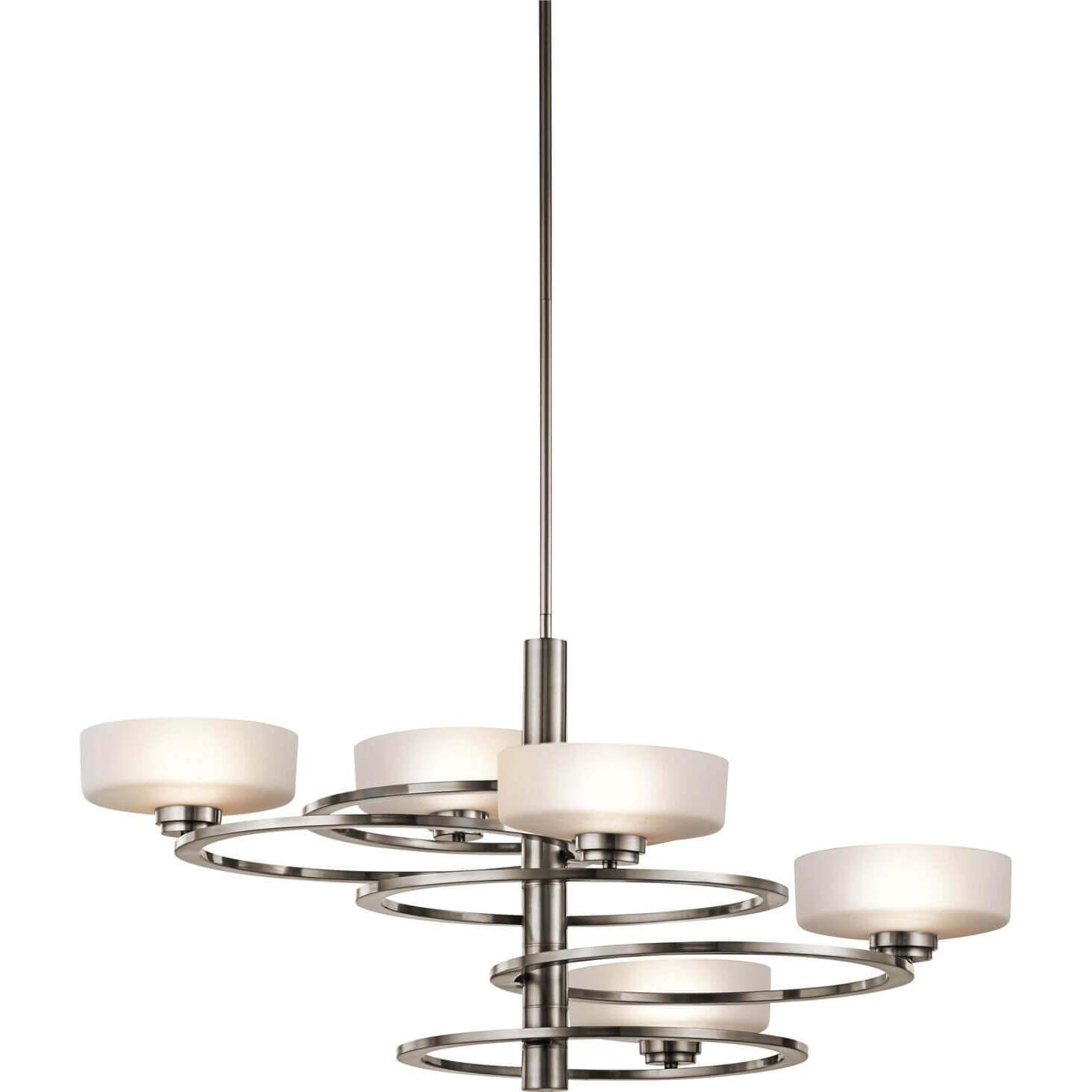 Elstead Lighting, Kronleuchter, Aleeka LED Kronleuchter G9 4-fach Klassisches Zinn (86.40 cm)