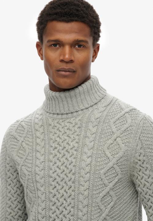 Produktbild Superdry Jacob Rollkragenpullover mit Zopfmuster (3XL)