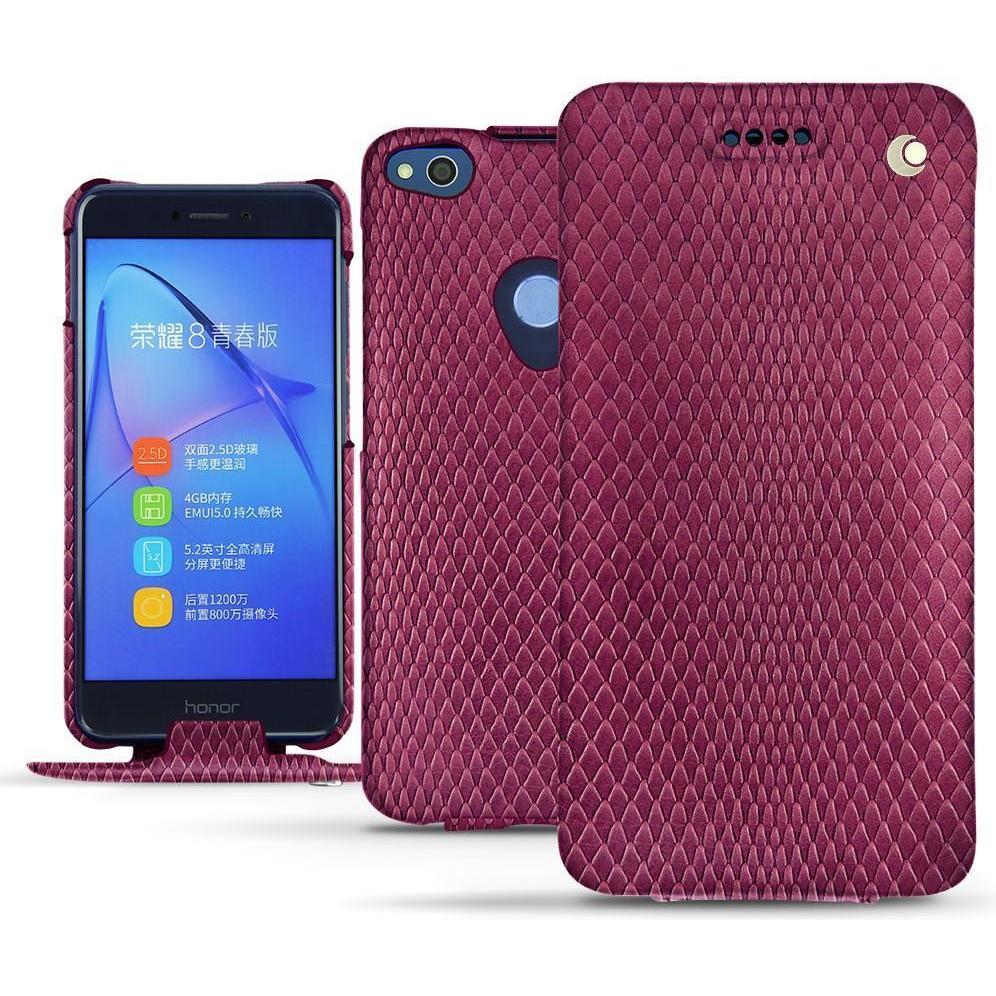 Noreve Lederschutzhülle vertikal (Huawei P8 Lite (2017)), Smartphone Hülle, Rosa