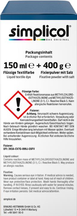 Produktbild Mondex SIMPLICOL Stofffarbe INTENSIV OPAL-PETROL 560g (Flüssigwaschmittel)