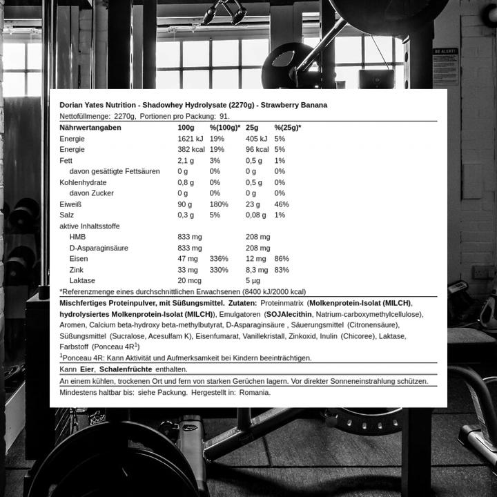 Produktbild DY Nutrition Shadowhey Hydrolysate (2270 g, 1 x, Strawberry Banana)