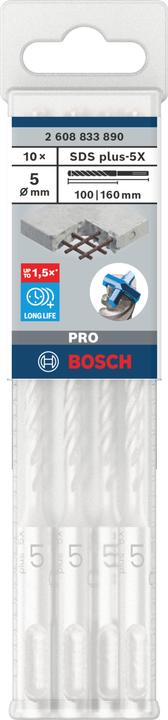 Image du produit DIY PRO SDS plus-5X Foret marteau, 5 x 100 x 160 mm (5 millimètres)