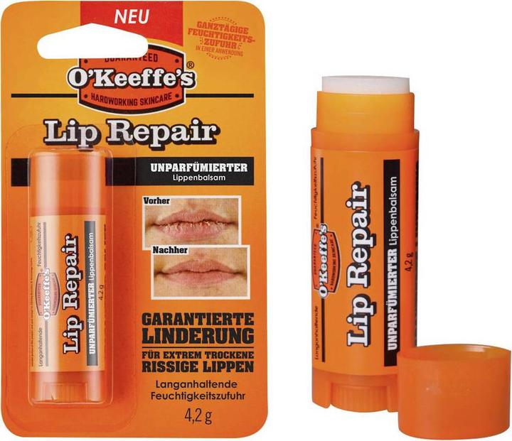 Actual product image O'Keeffe's Lip Repair Unscented Lip Balm (Lip Care Stick)