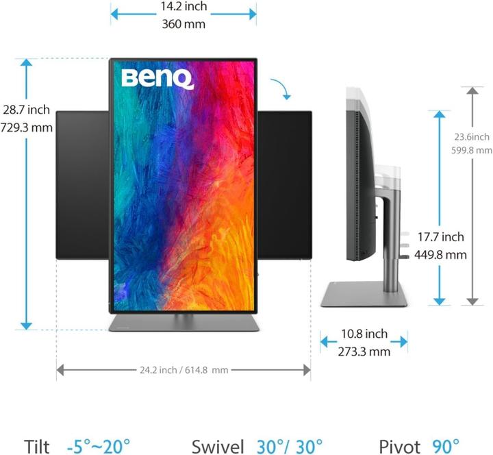 Actual product image BenQ PD2725U (3840 x 2160 Pixels, 27")