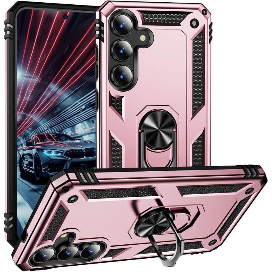Cover-Discount Galaxy S25 FE - Robustes Back Cover mit Kickstand (Samsung Galaxy S25 FE), Cover smartphone, Rosa