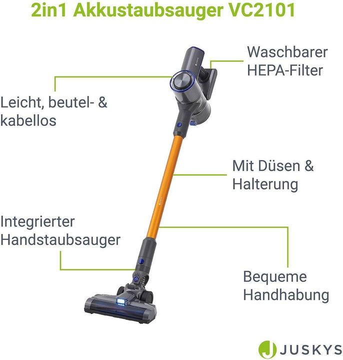 Produktbild Juskys Akkustaubsauger VC2101