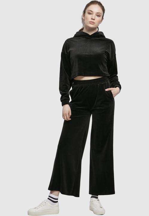 Actual product image Urban Classics Ladies Cropped Velvet Oversized Hoody (M)