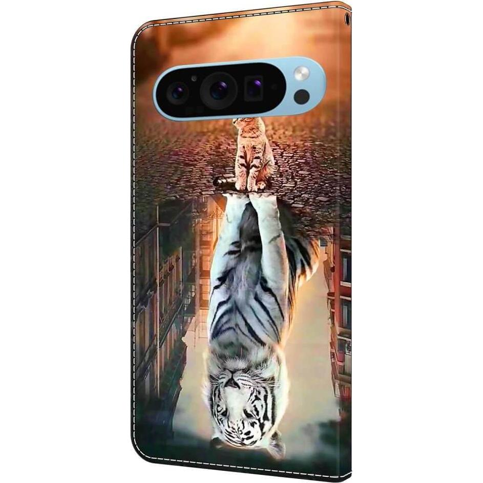 Cover-Discount Google Pixel 9 / 9 Pro - Tasche Hülle mit Motiv (Google Pixel 9 Pro), Smartphone Hülle, Grau