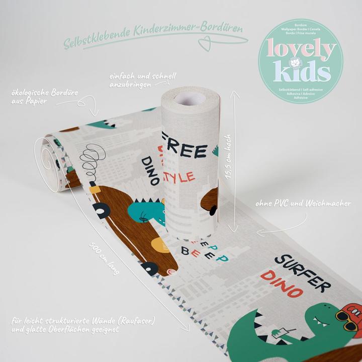 A.S. Création Lovely Kids Chambre d'enfant Cool Dino avec des dinosaures