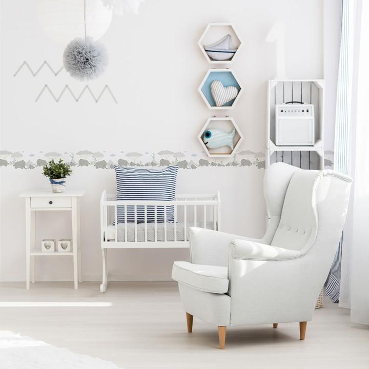 Actual product image A.S. Création Lovely Kids nursery Elephant Family with cute elephants (15 x 500 cm)