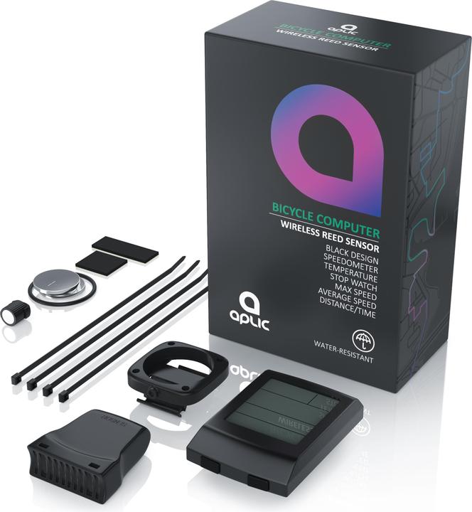 Produktbild Aplic Fahrradcomputer kabellos - Fahrradtacho - Radcomputer - Tachometer - 13 Funktionen - Beleuchtung