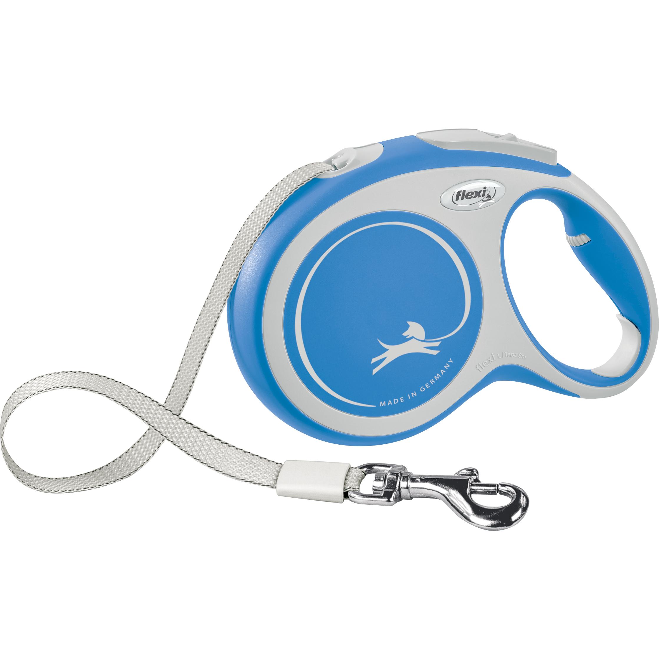 Flexi Blu Nuovo Comfort (L, Cane, Passeggiare), Collare + Guinzaglio