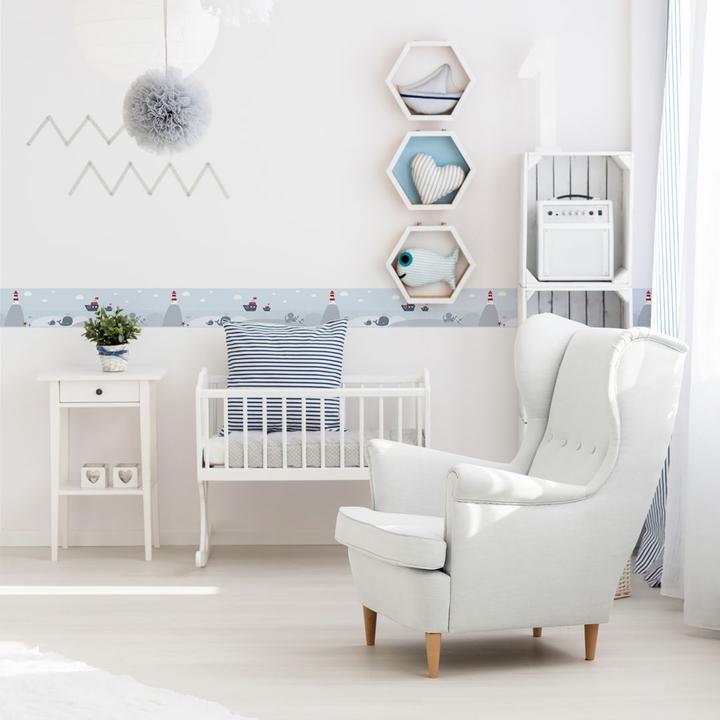 Produktbild A.S. Création Lovely Kids Kinderzimmer Lighthouse Family Leuchtturm am Meer (15 x 500 cm)