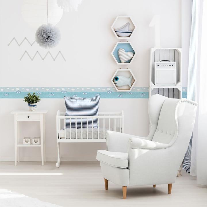 Image du produit A.S. Création Lovely Kids Chambre d'enfant Paper Boat Love avec des bateaux en papier (15 x 500 cm)