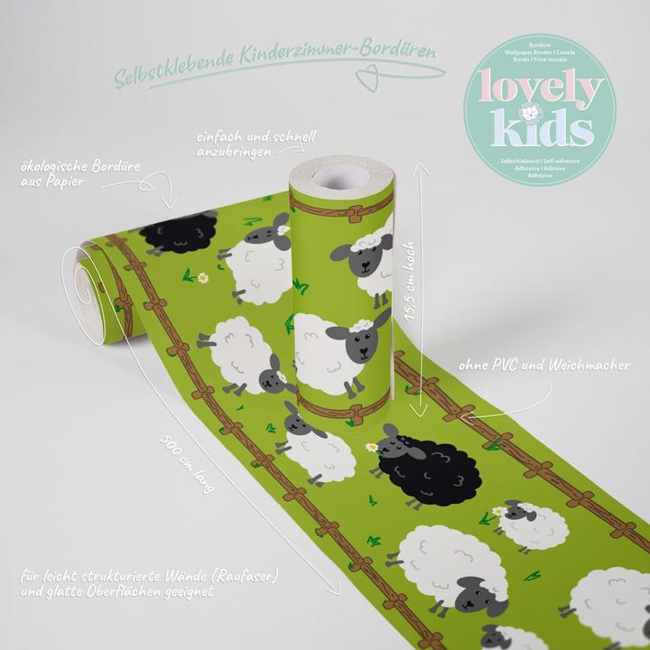 Image du produit A.S. Création Lovely Kids Chambre d'enfant Sheep Family avec d'adorables moutons (15 x 500 cm)