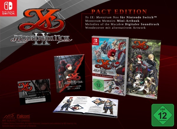 Produktbild NIS Ys IX: Monstrum Nox Pact Edition (Switch, Switch Lite, Switch OLED, DE)