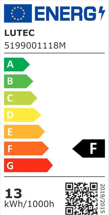 Energy Label Lutec Wall & Ceiling Lights (1000 lm, IP54)
