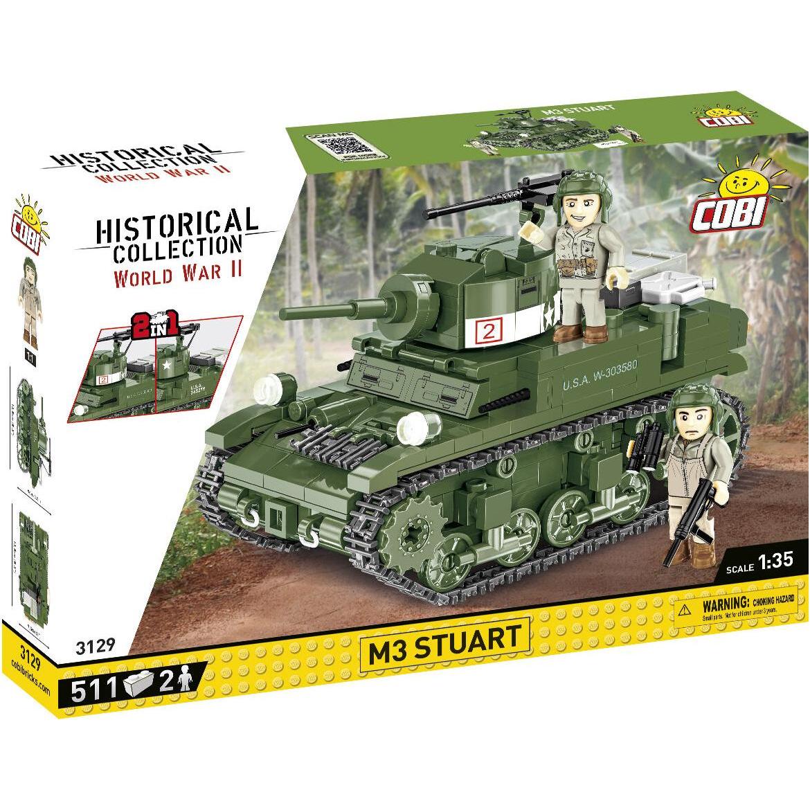 Cobi 511 PCS HC WWII 3129 M 3 STUART (COBI-3129)