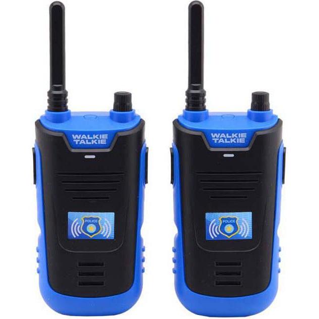 Johntoy Walkie Talkie Polizei - 300 Meter Reichweite (0.30 km), Walkie-talkie, Blu