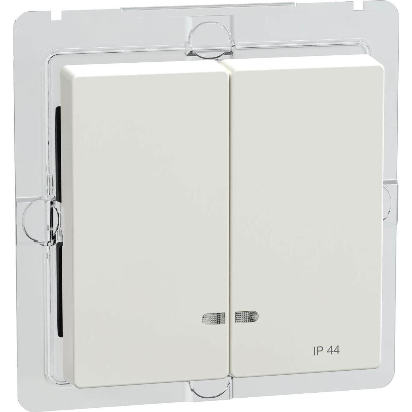 Merten, Zubehör Schalterprogramm, Doppelwippe mit Kontrollfenster IP44, MEG3424-0319