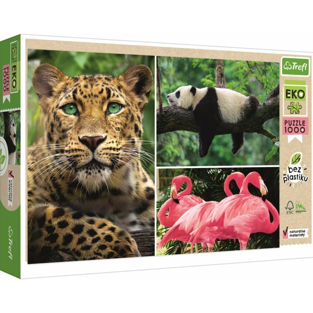 Trefl Puzzle Tiere - Collage 1000 Teile EKO (1000 Teile)