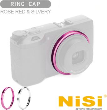 Produktbild Nisi Ring Cap für RICOH GR IIIx - Rose Red & Silver
