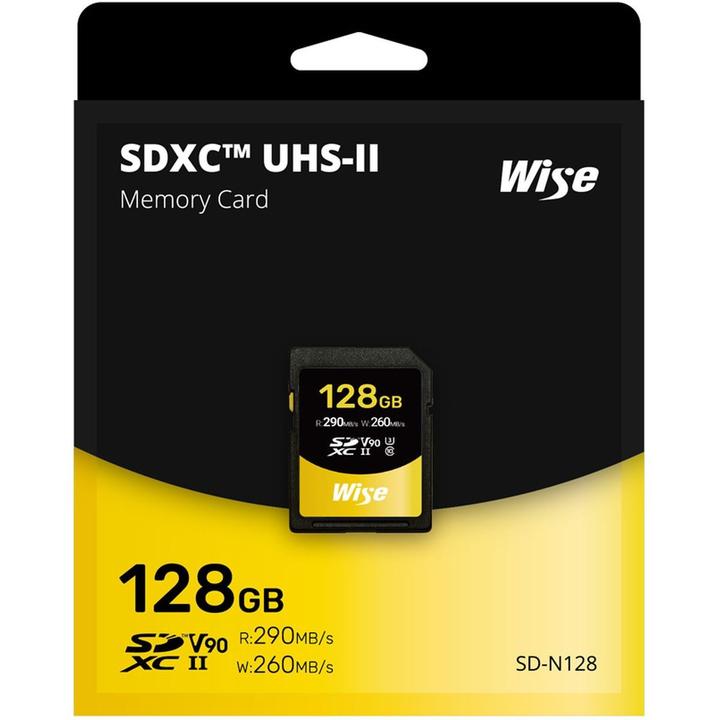 Produktbild Wise SDXC UHS-II V90 128GB (128 GB, SDXC, U3, UHS-II)