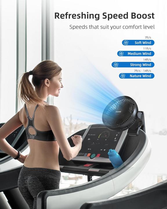 Immagine prodotto Koonie Tragbarer Clip-On-Ventilator (35 dB)