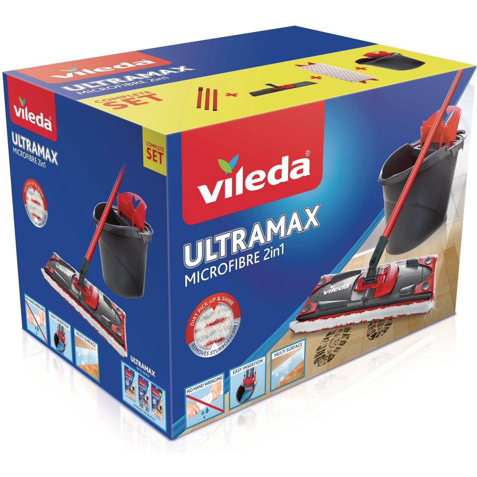 Vileda UltraMax, Reinigungsutensil, Rot, Schwarz