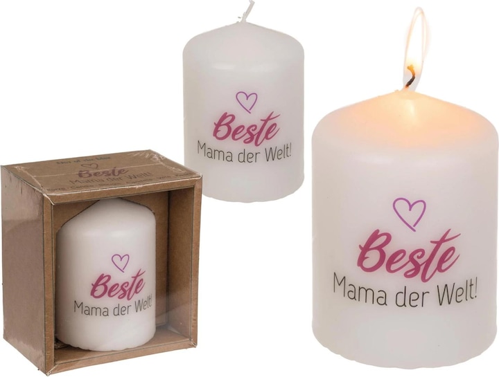 Out of the blue Pillar Candle Best Mum in the World 6x8cm 181136 (1 pcs.)